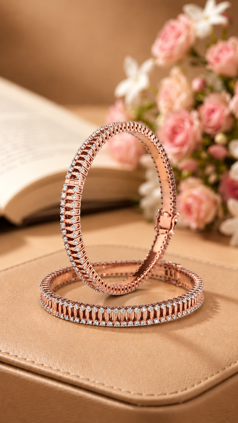 Modern Full-Pavé Diamond Luxury Bangles