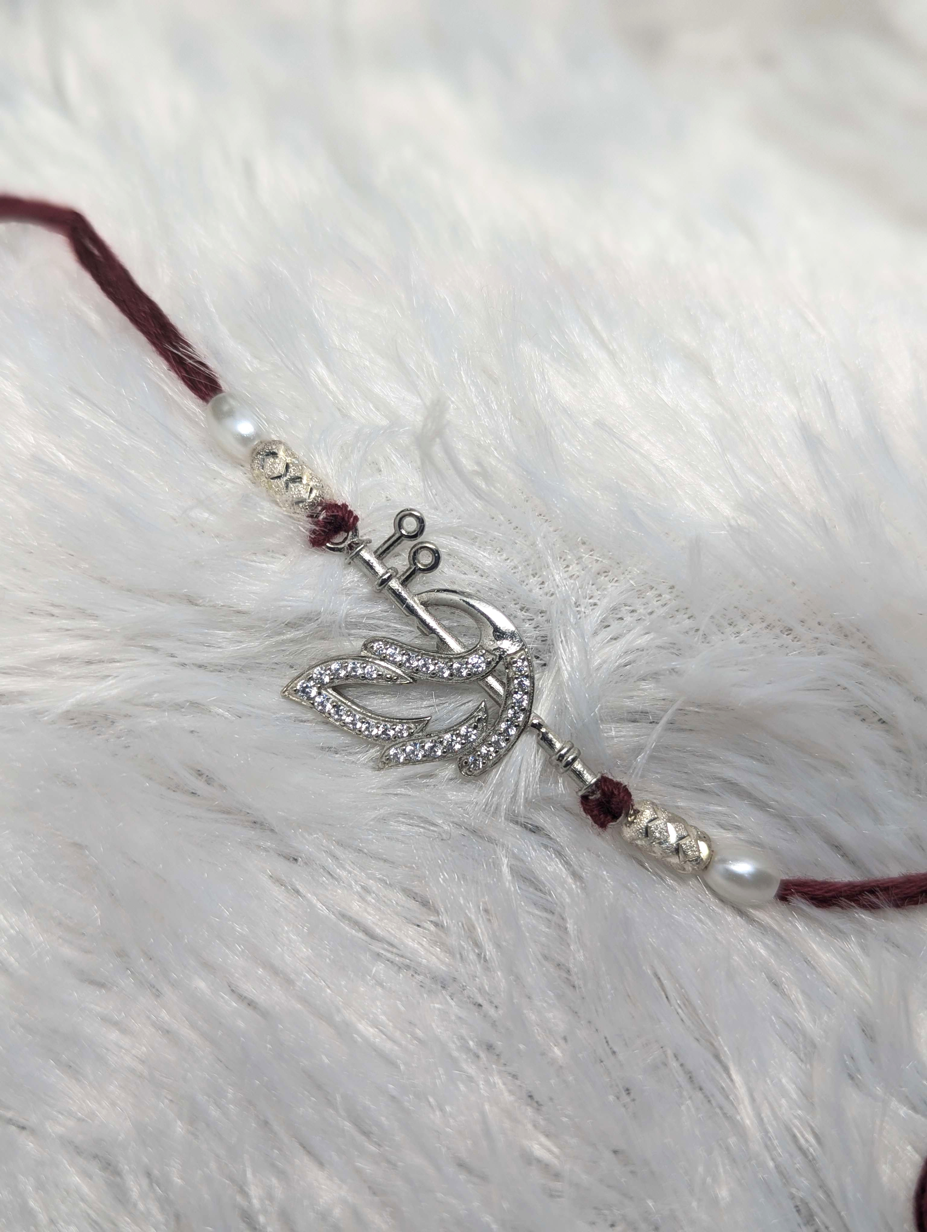 Elegant Swan Sterling Silver Rakhi
