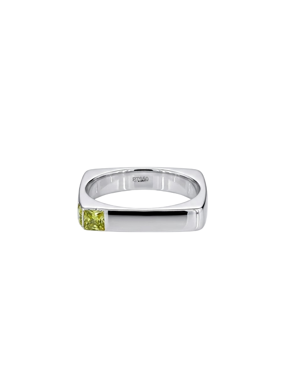 Modern Architectural Princess-Cut Band