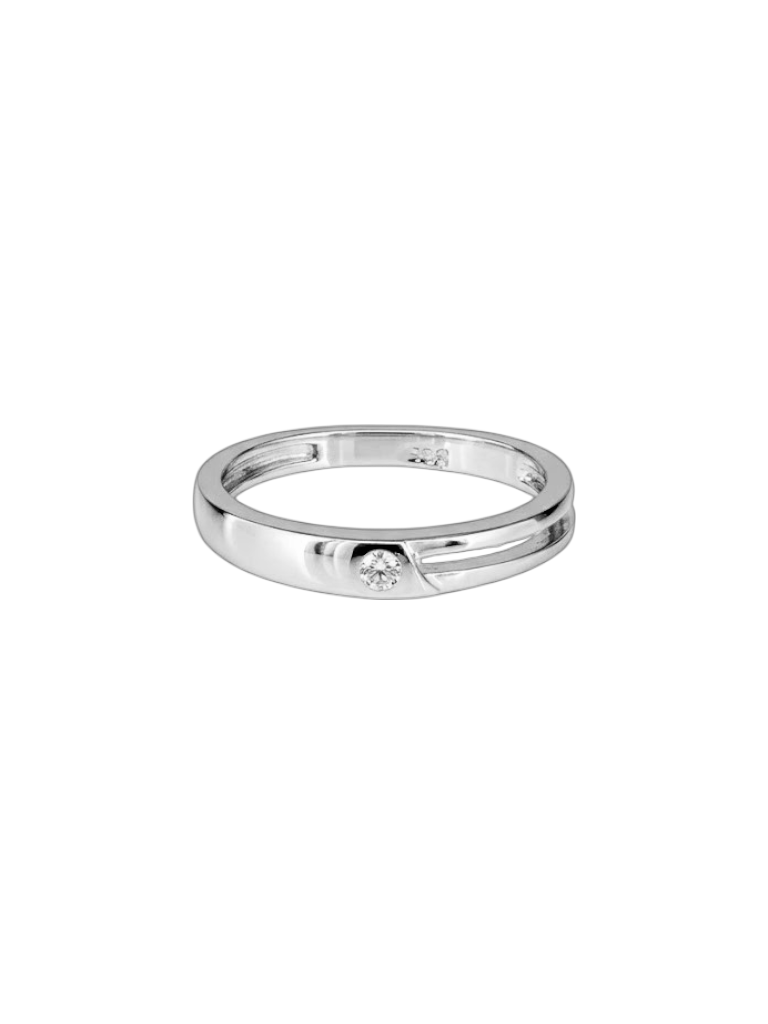 Minimalist Solitaire Accent Band