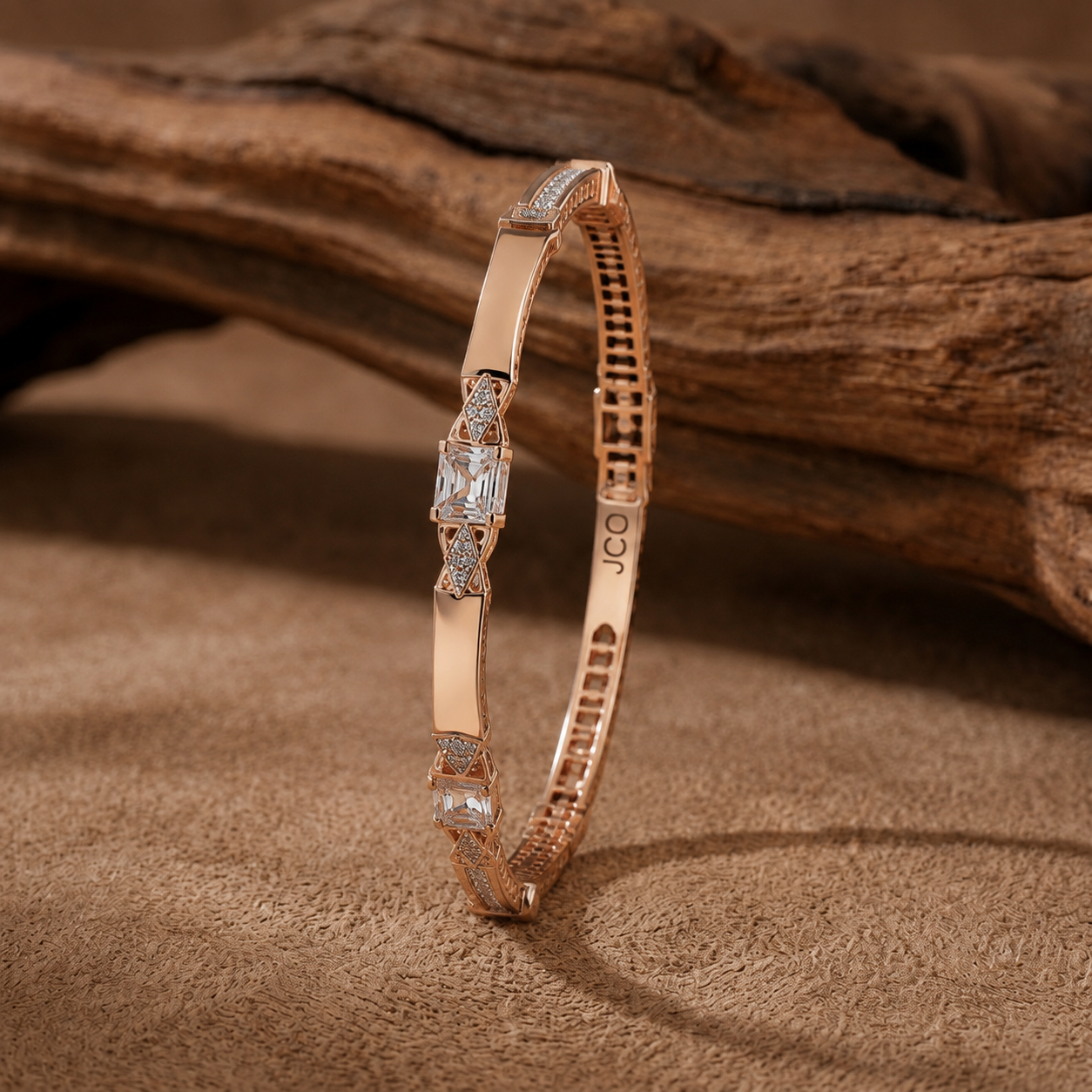 Modern Baguette and Pavé Accent Bangles