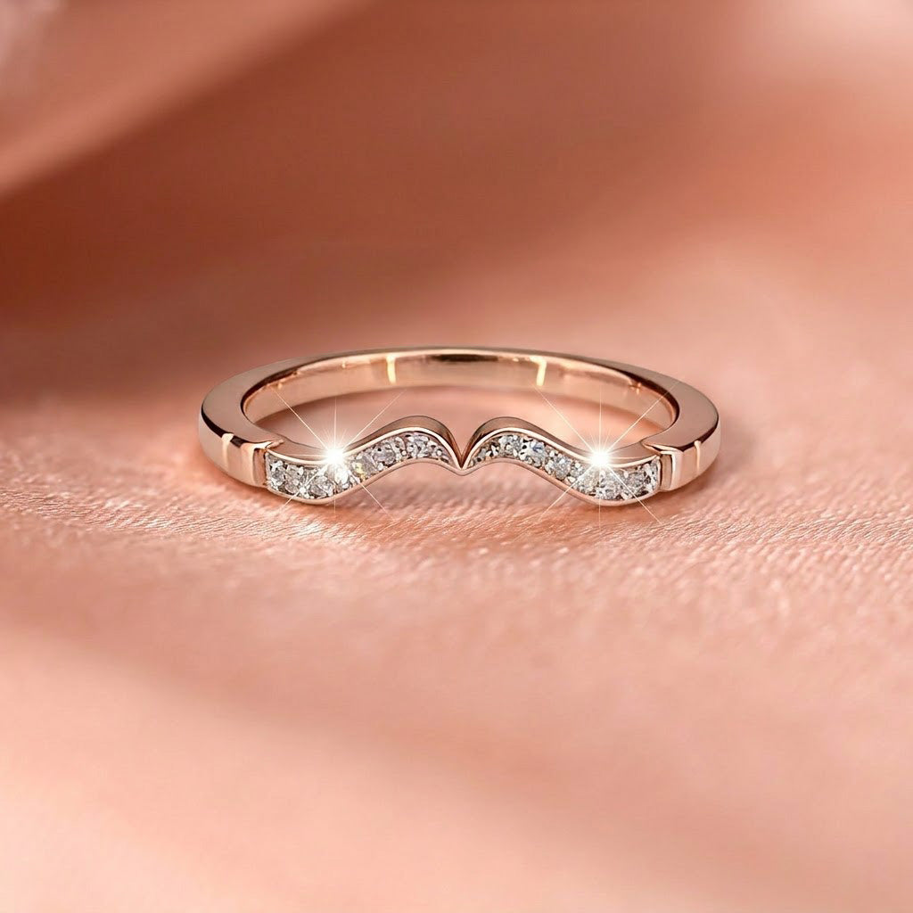 Rose Gold Wave Stacking Band