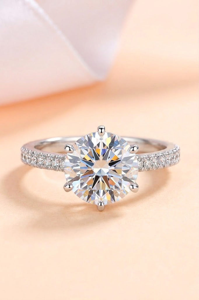 Timeless Solitaire Pavé Engagement Ring