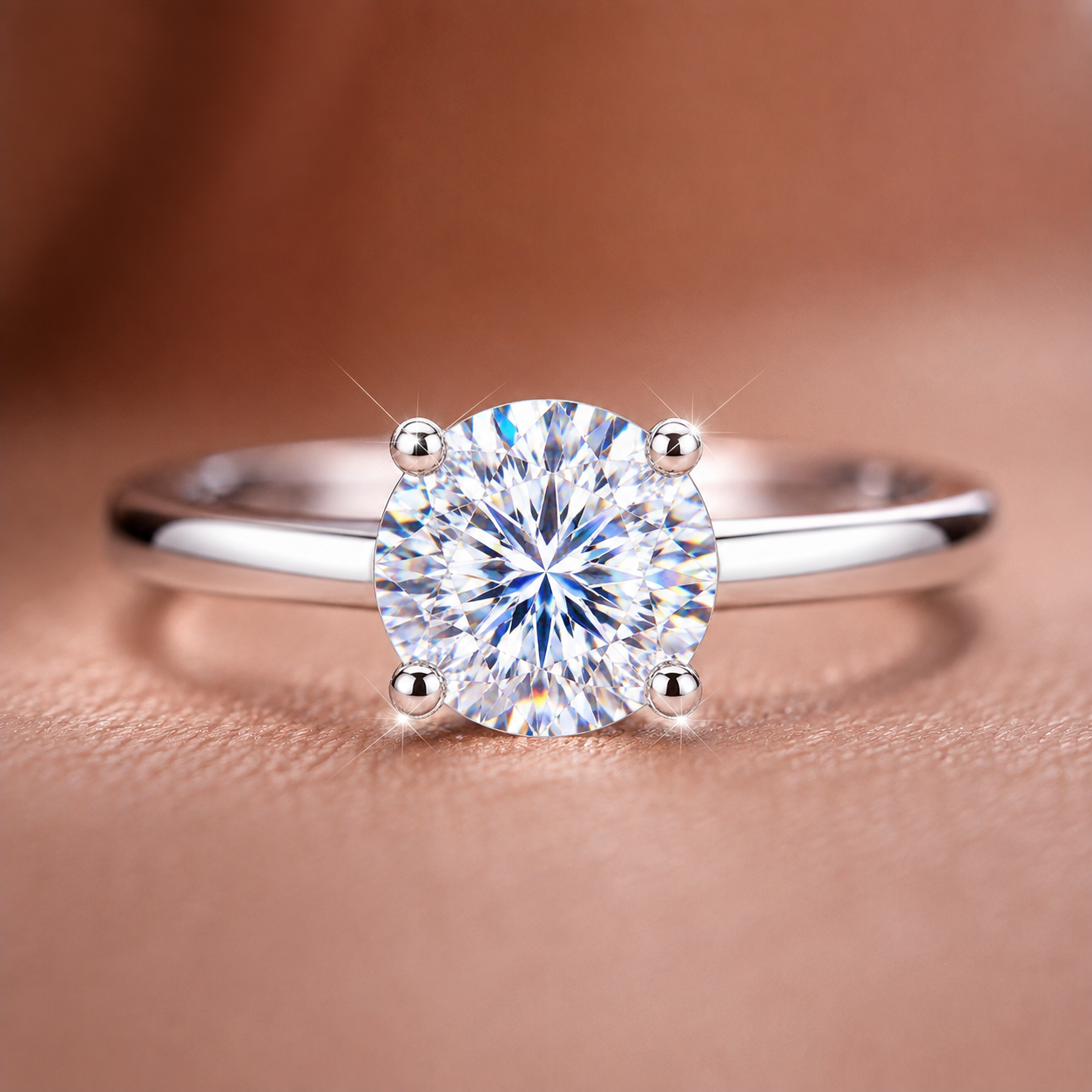 Classic Four-Prong Round Solitaire Engagement Ring