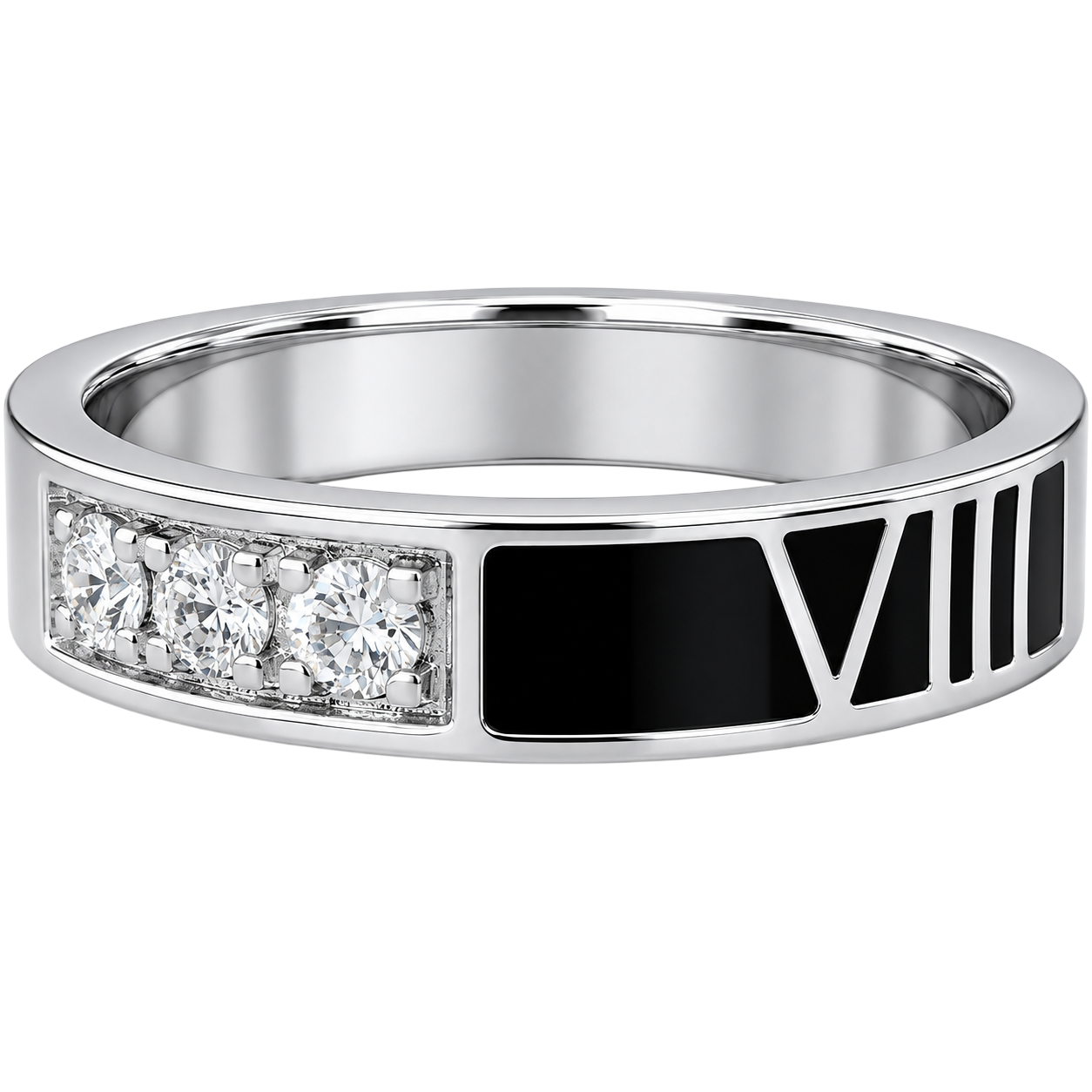 Modern Roman Numeral and Diamond Ladies Band