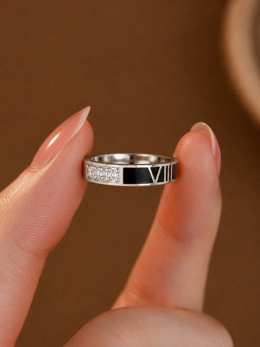 Modern Roman Numeral and Diamond Ladies Band