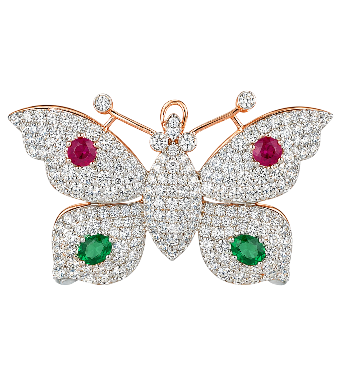 Enchanted Butterfly Gemstone Brooch
