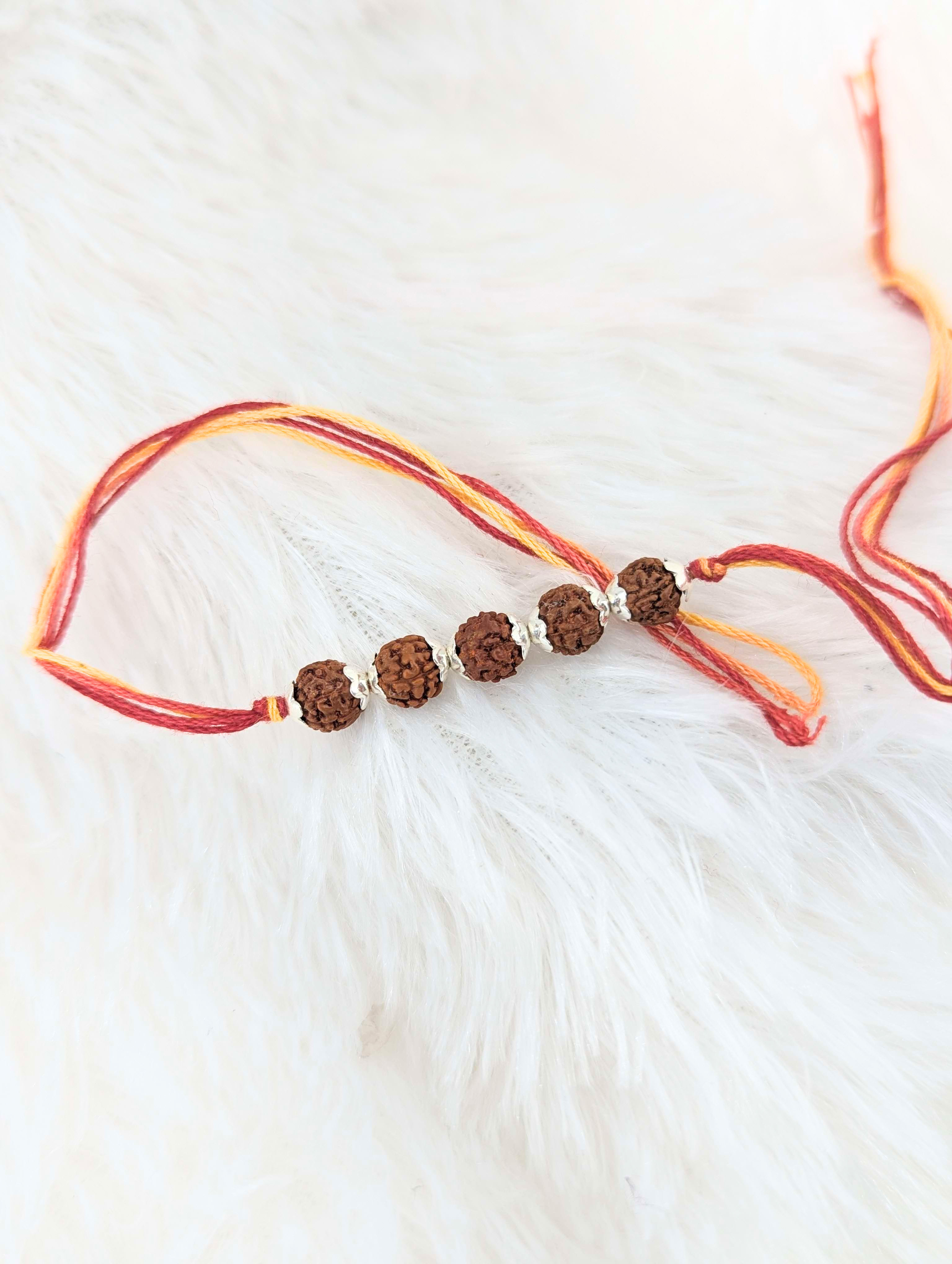 Five-Bead Rudraksha Spiritual Rakhi