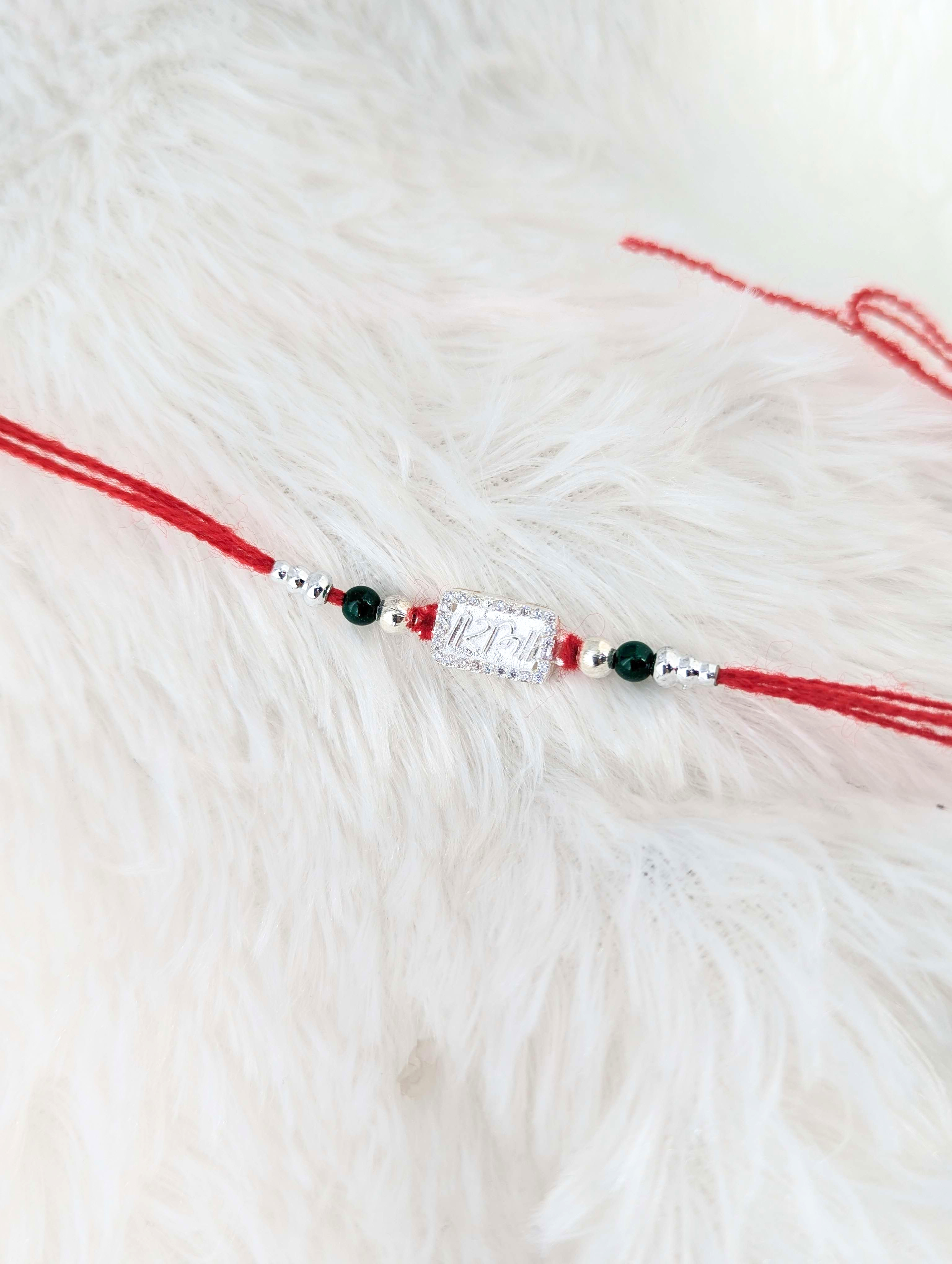 Elegant "Bhai" Sterling Silver Rakhi