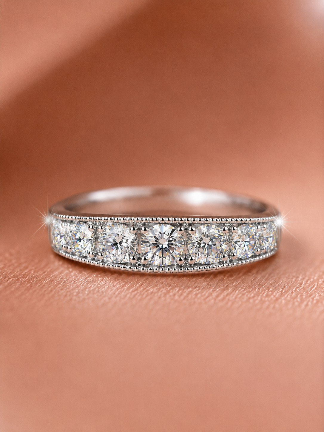 Vintage-Inspired Five-Stone Diamond Ladies Band