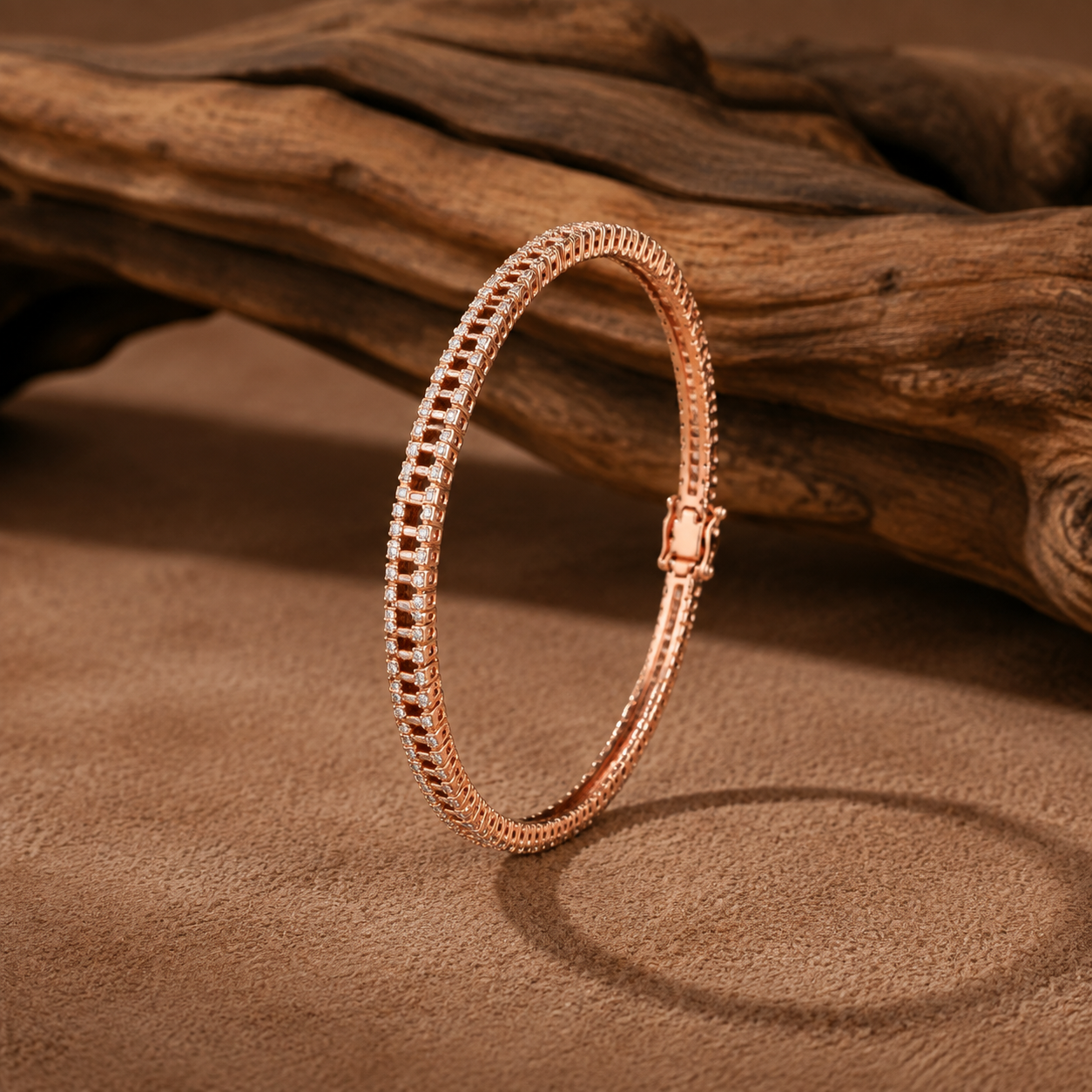 Modern Full-Pavé Diamond Luxury Bangles