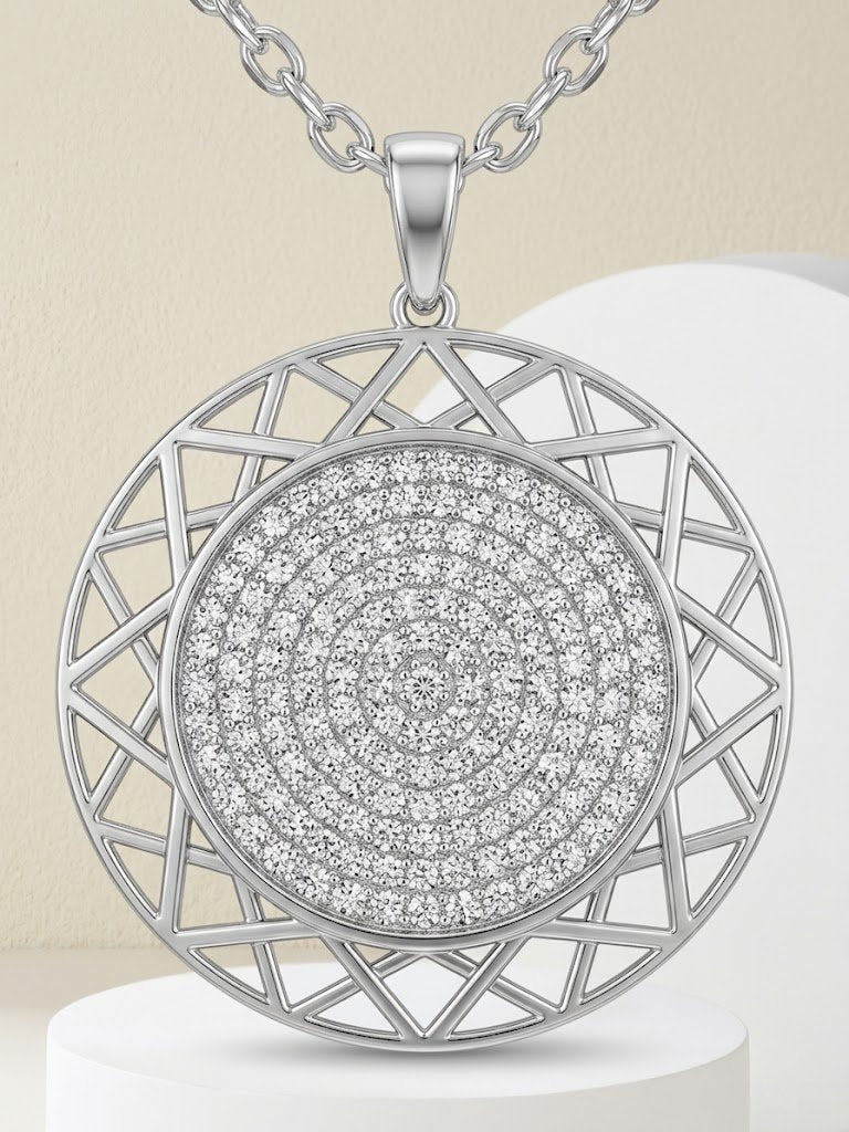 Celestial Pavé Medallion Pendant