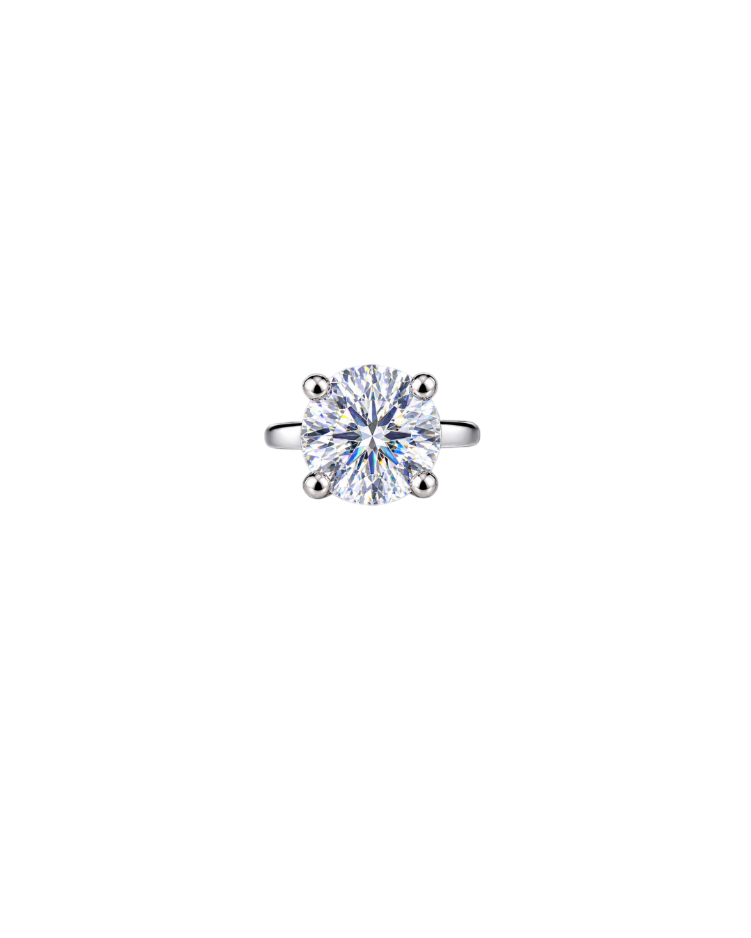 Solitaire Round Brilliant-Cut Engagement Ring