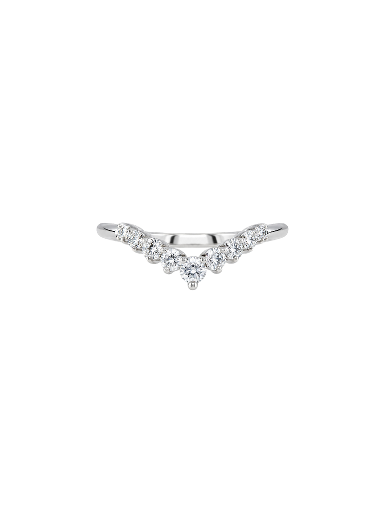 Chevron Diamond Stacking Ring