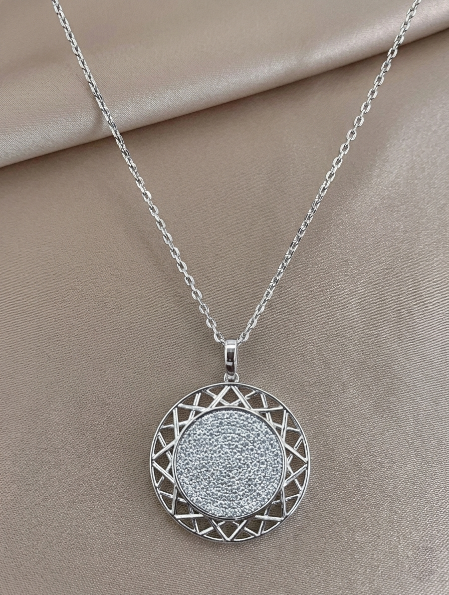 Celestial Pavé Medallion Pendant