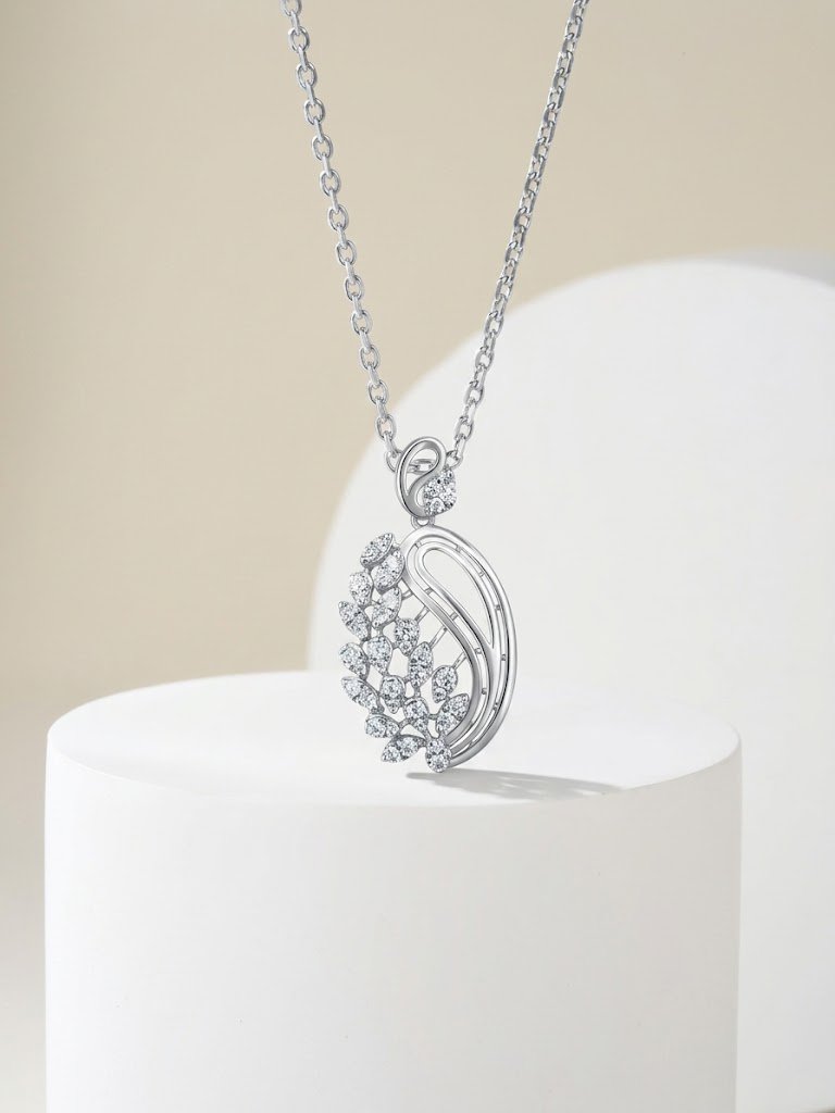 Graceful Marquise Leaf Pendant