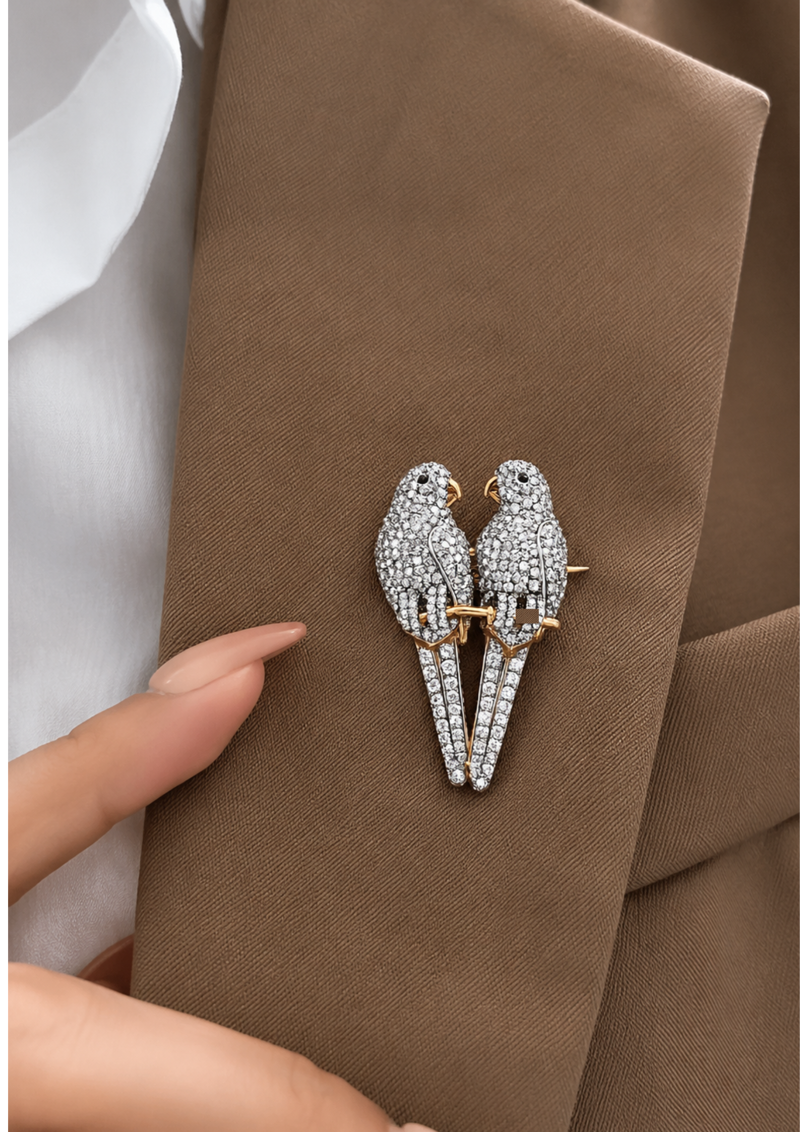 Majestic Multigemstone Peacock Brooch