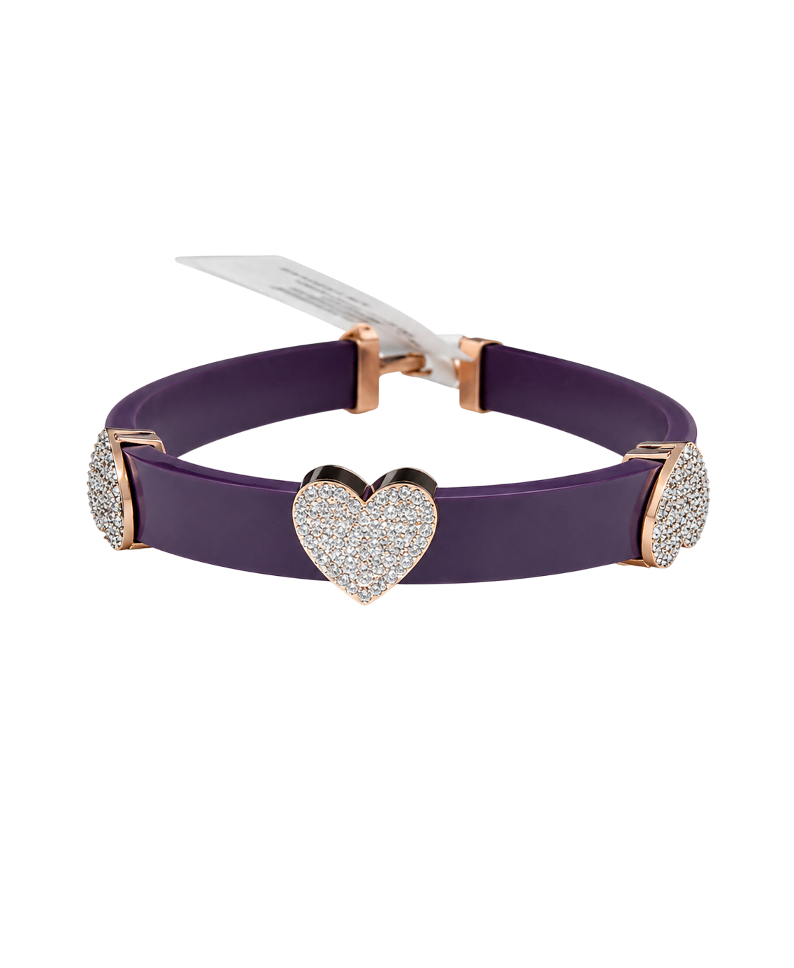 Radiant Heart-Motif Ceramic & Rose Gold Bracelet