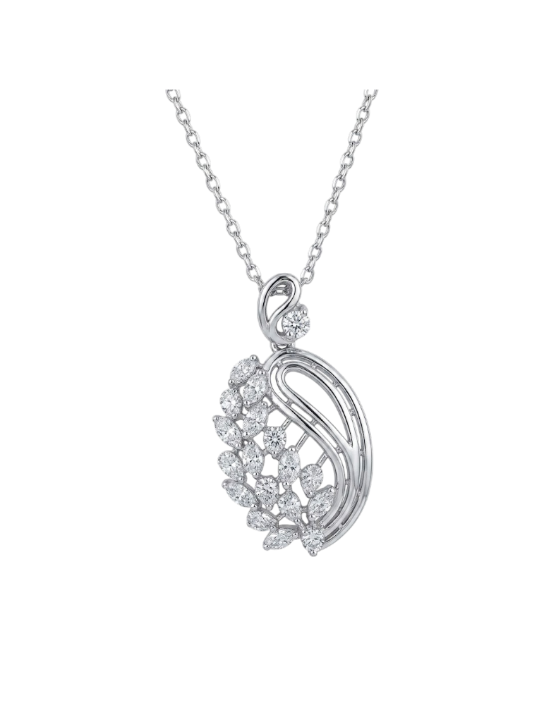 Graceful Marquise Leaf Pendant