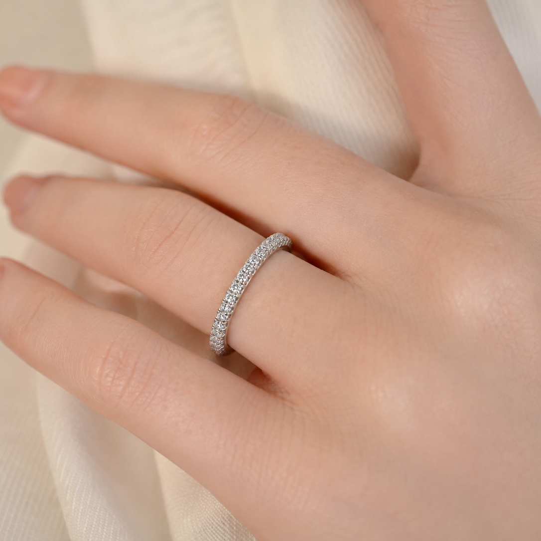 Dainty Half-Eternity Diamond Ladies Band