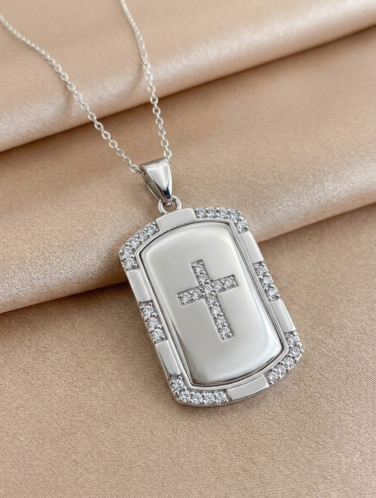 Faith-Inspired Dog Tag Pendant