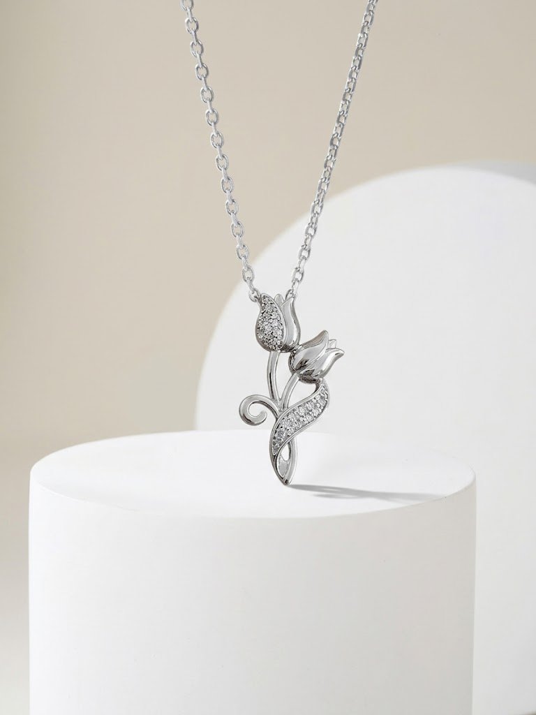 Elegant Tulip Floral Pendant