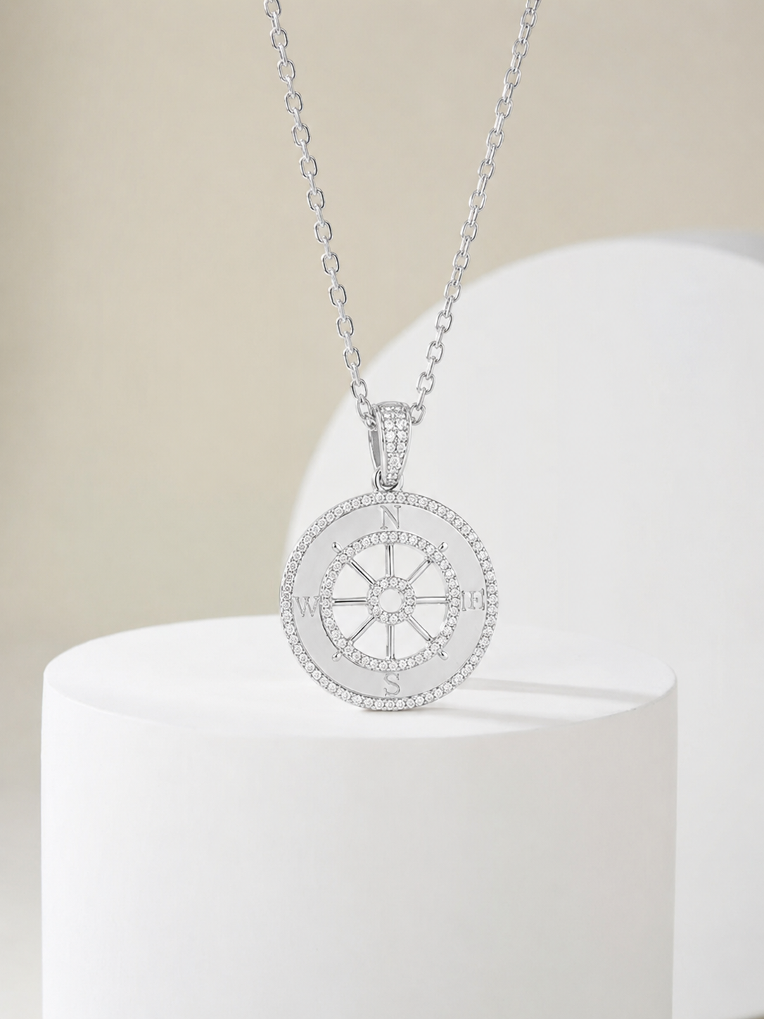 Nautical Compass Statement Pendant