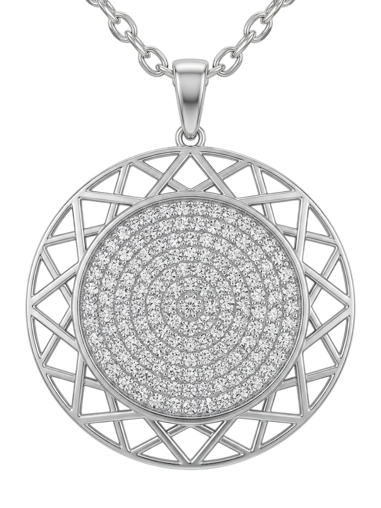 Celestial Pavé Medallion Pendant