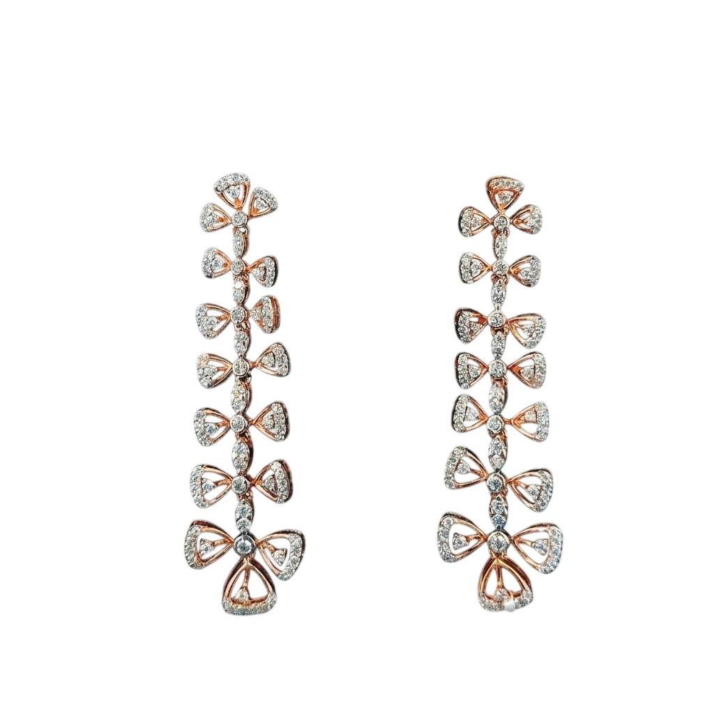 Cascading Floral Link Drop Earrings