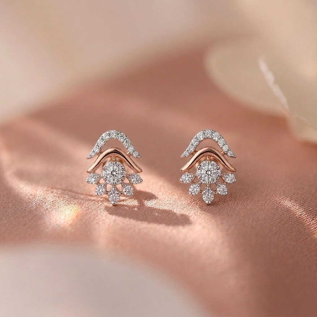 Floral Motif Statement Studs