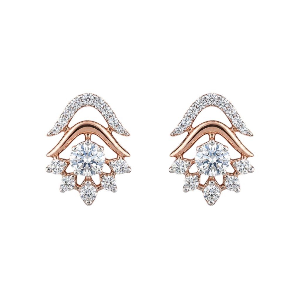 Floral Motif Statement Studs
