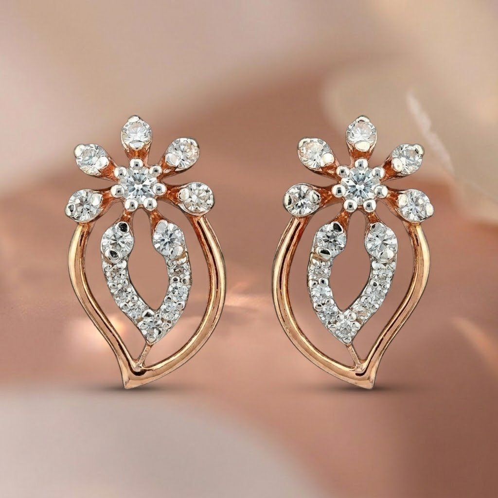 Petal Drop Stud Earrings
