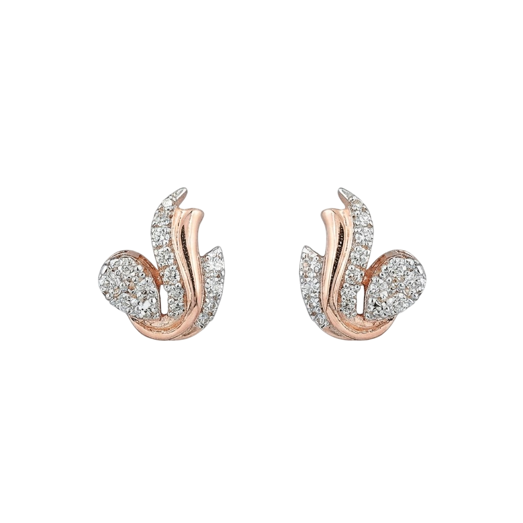 Abstract Floral Stud Earrings