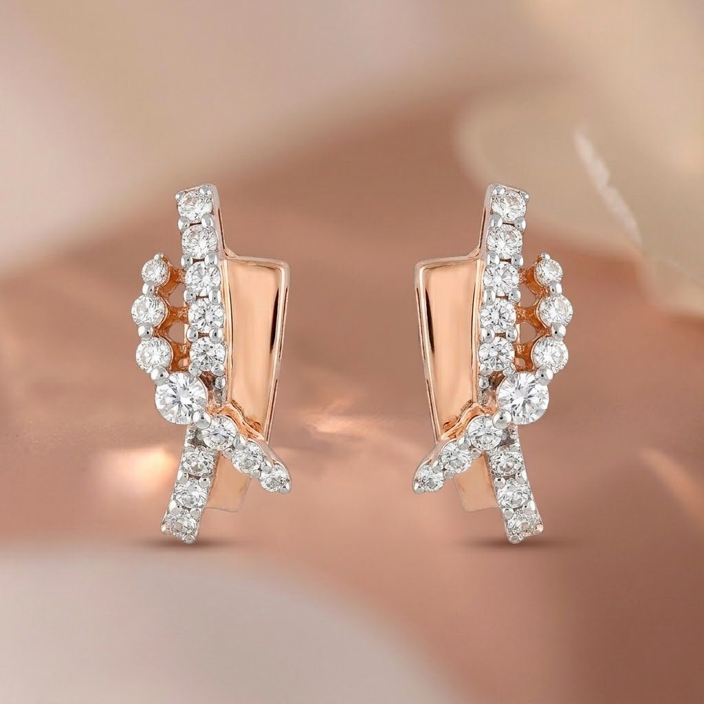 Modern Geometric Fan Stud Earrings