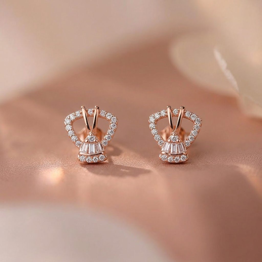 Crown-Inspired Sophisticated Studs