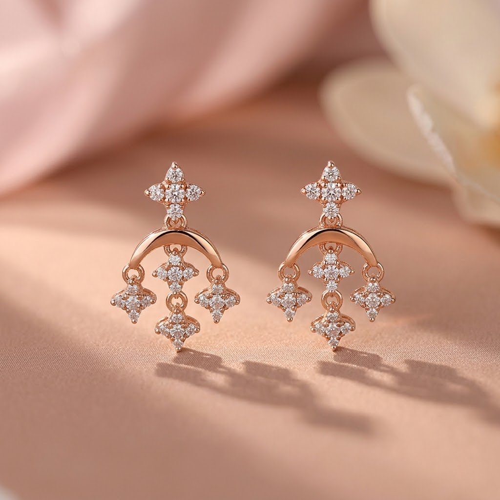 Modern Geometric Fan Stud Earrings