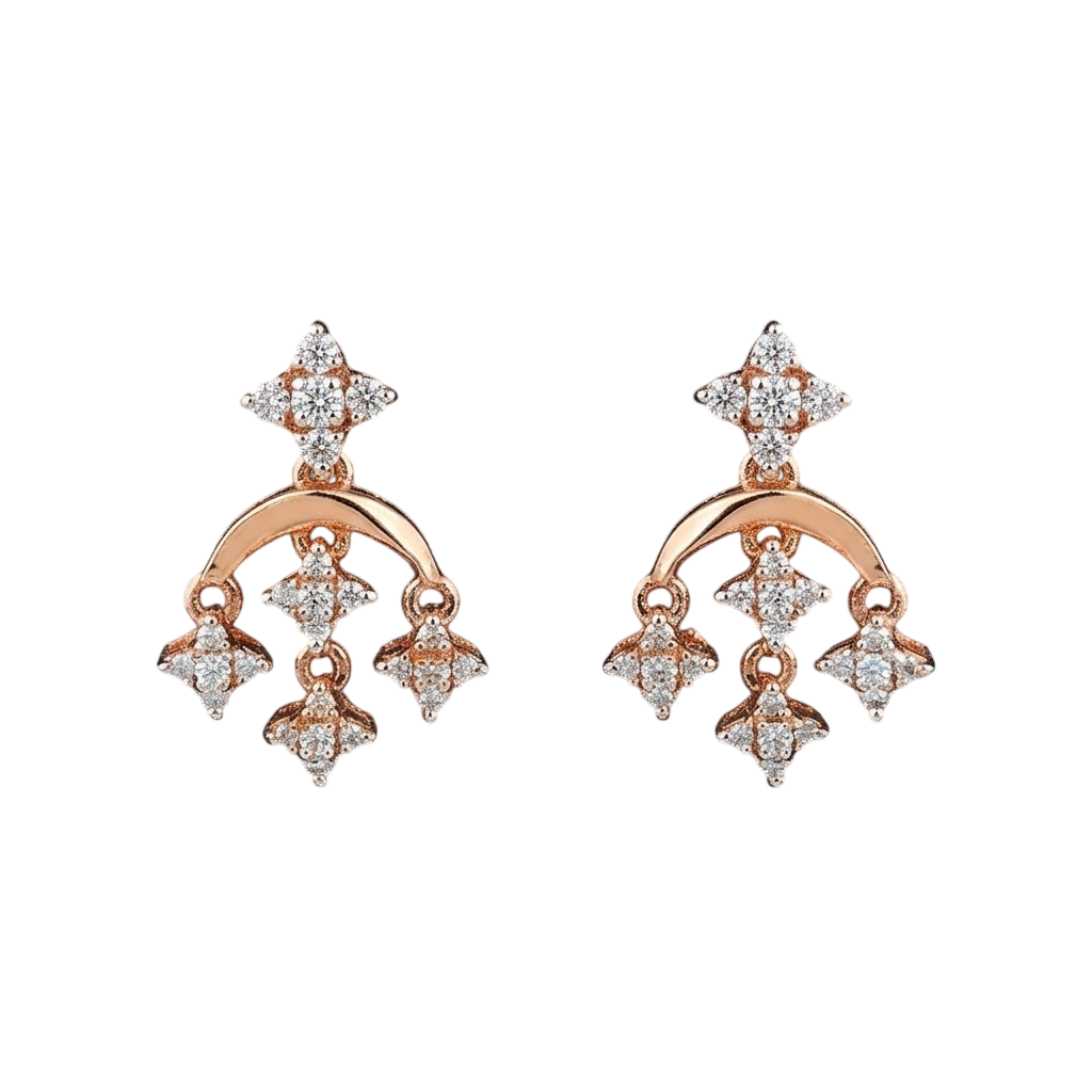 Modern Geometric Fan Stud Earrings