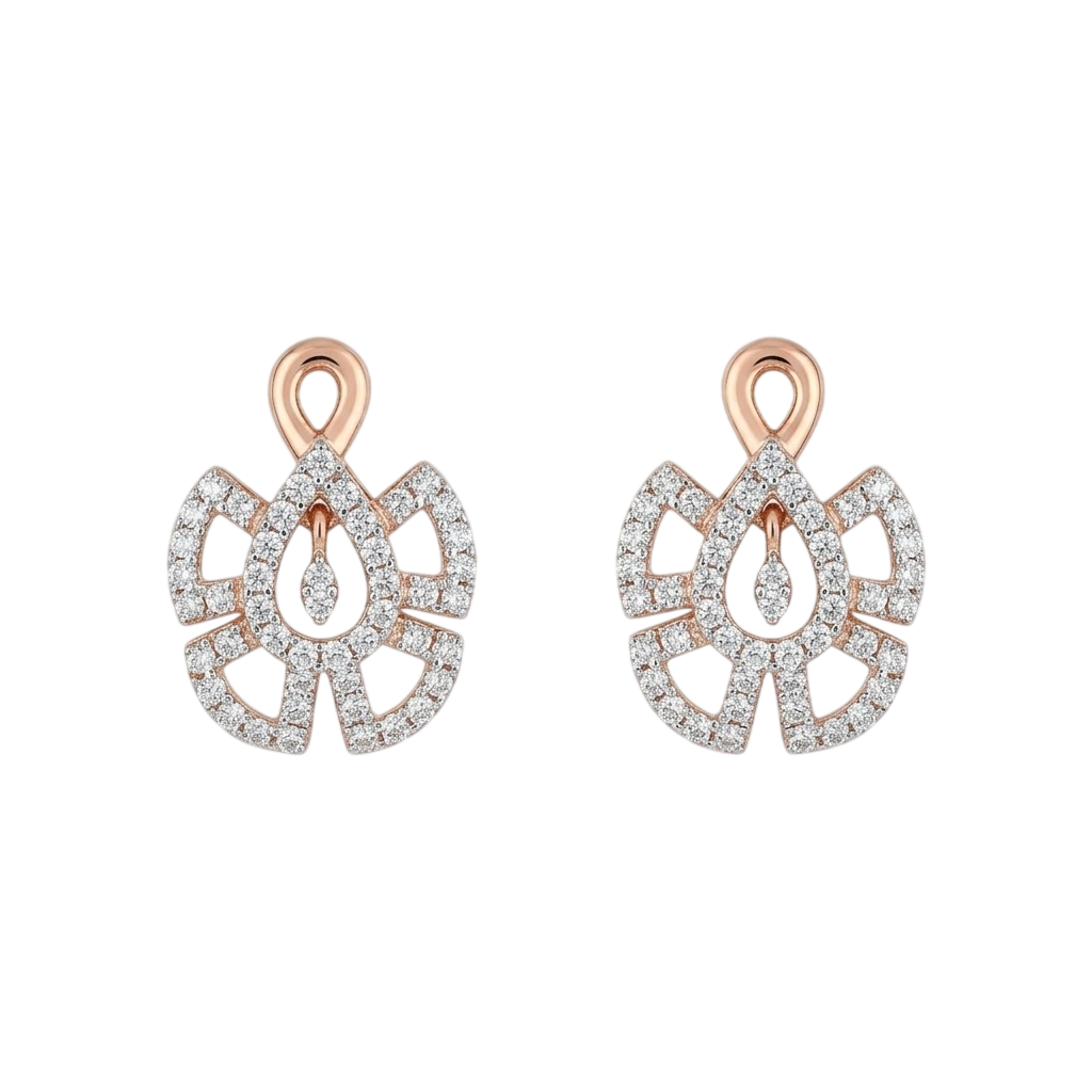 Ornamental Teardrop Stud Earrings