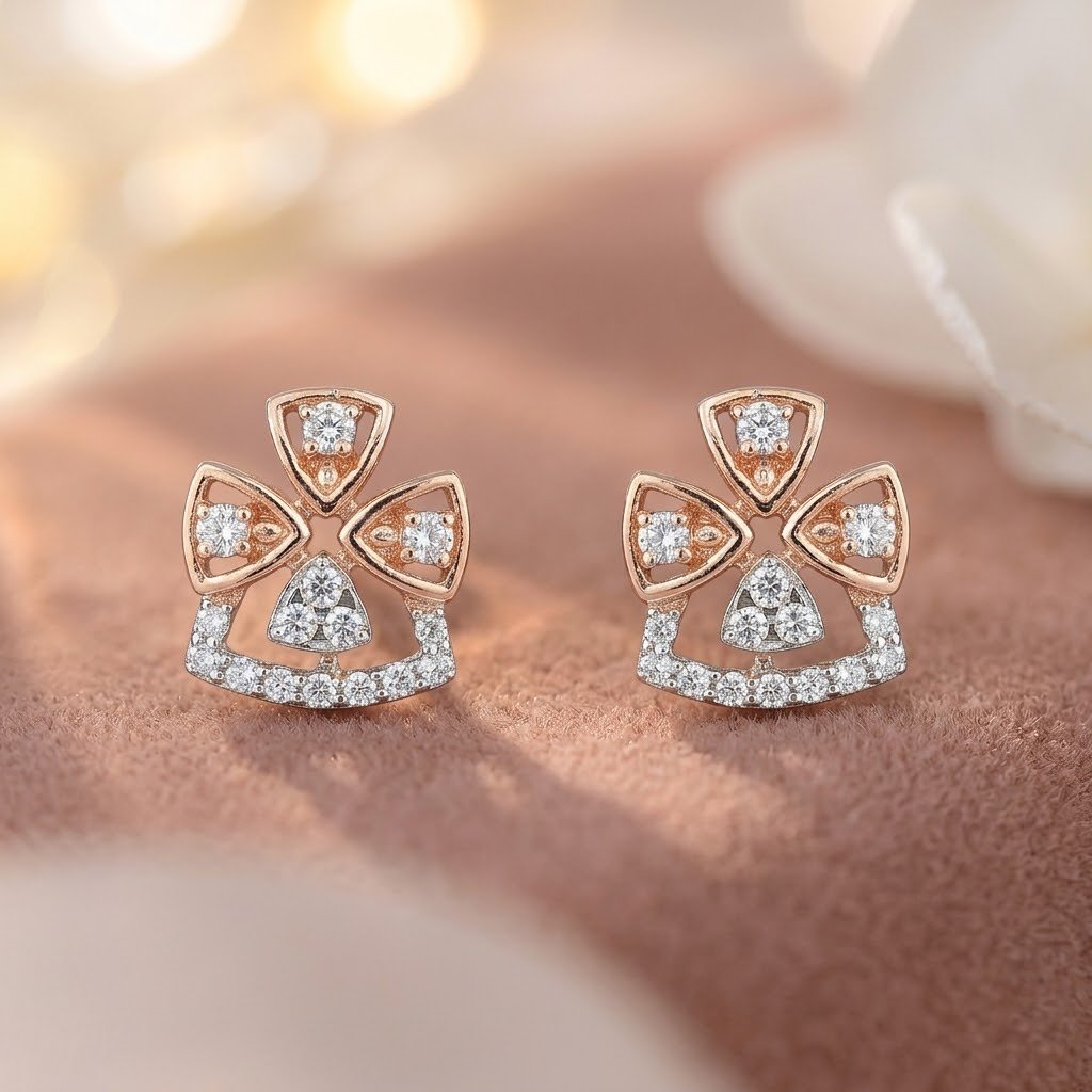 Triangular Geometric Stud Earrings