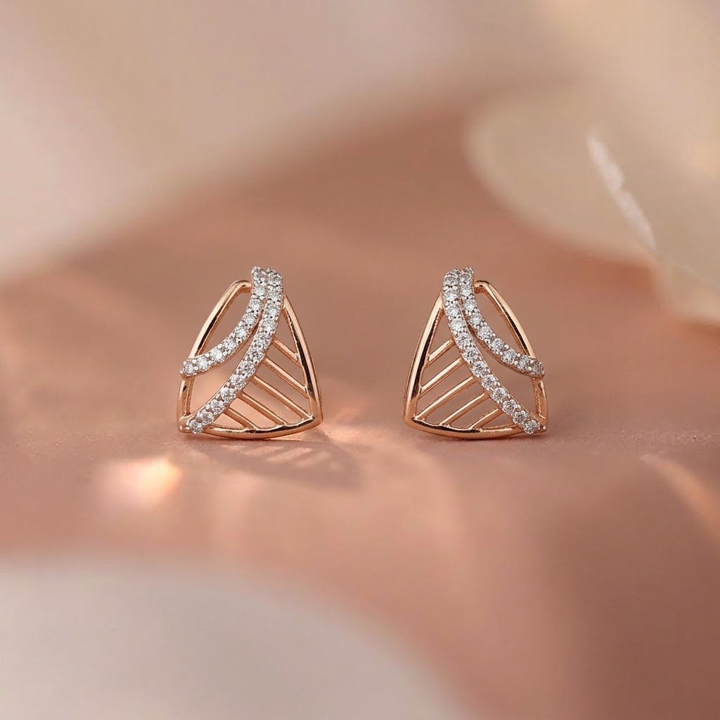 Linear Geometric Stud Earrings