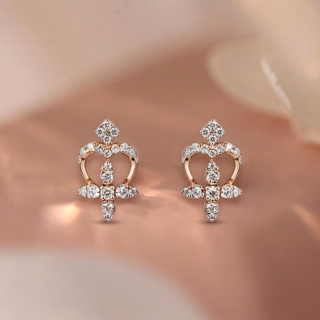 Fleur-de-lis Inspired Stud Earrings