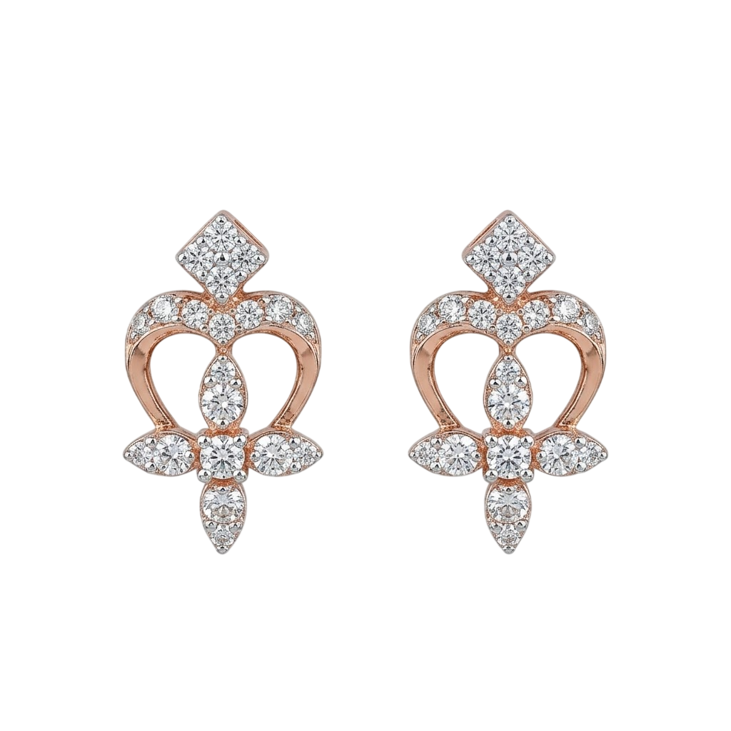 Fleur-de-lis Inspired Stud Earrings