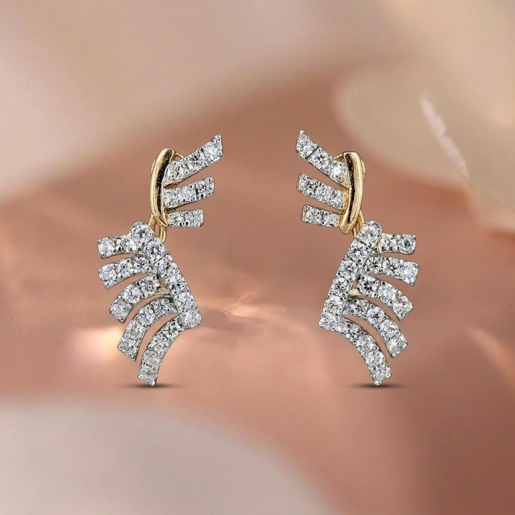 Cascading Fan Stud Earrings