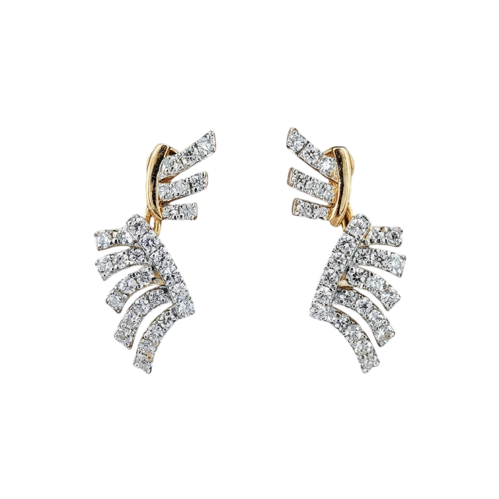 Cascading Fan Stud Earrings