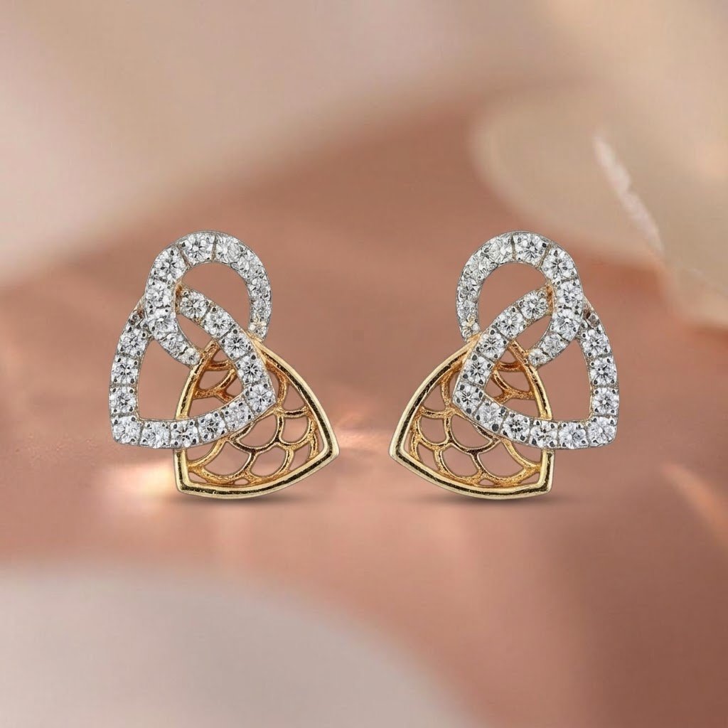 Interwoven Geometric Stud Earrings