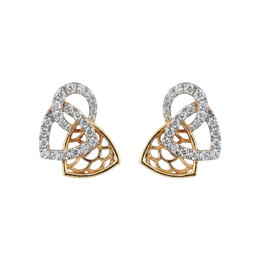 Interwoven Geometric Stud Earrings