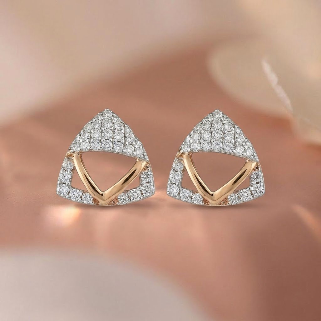 Triangular Modernist Stud Earrings