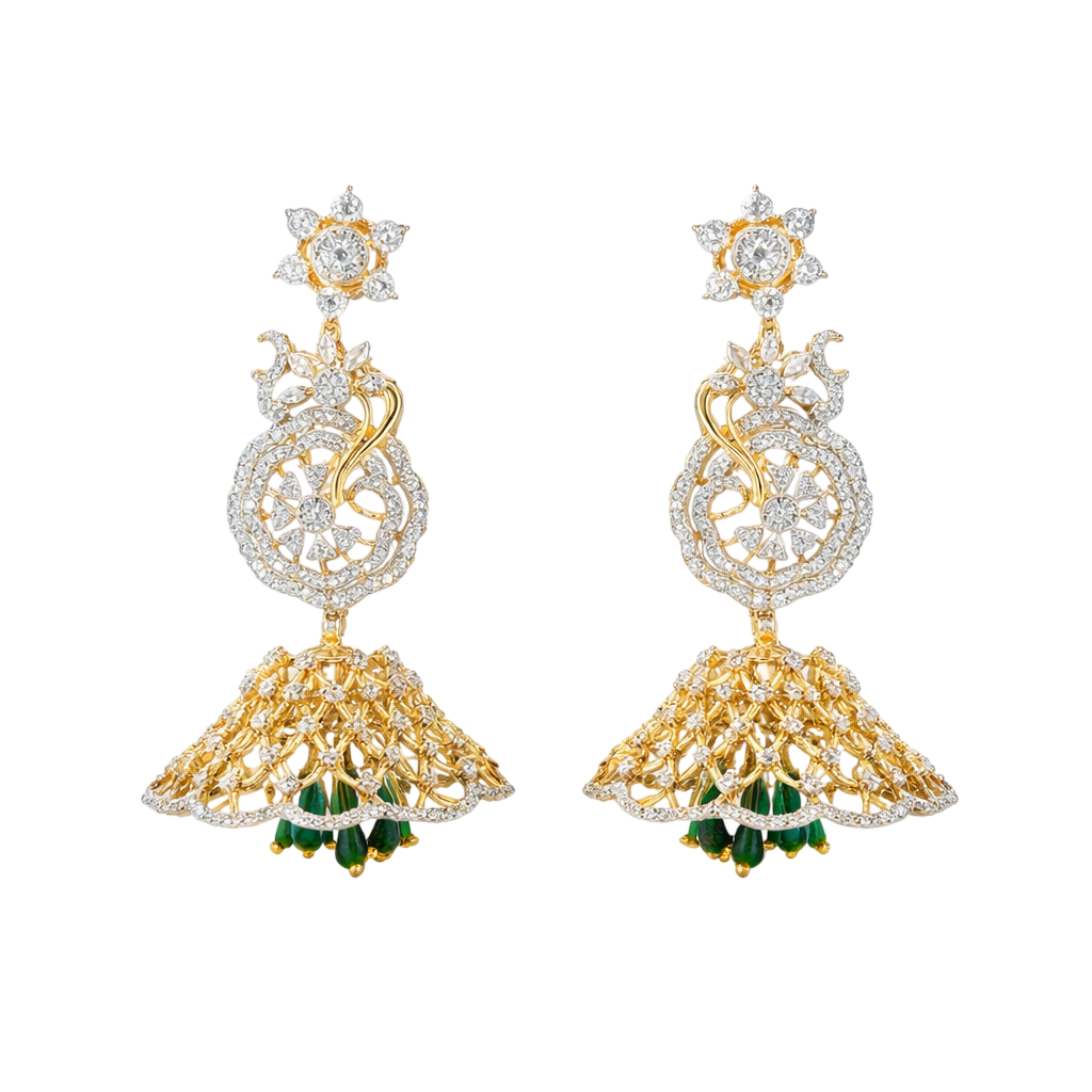 Royal Filigree Jhumka Earrings
