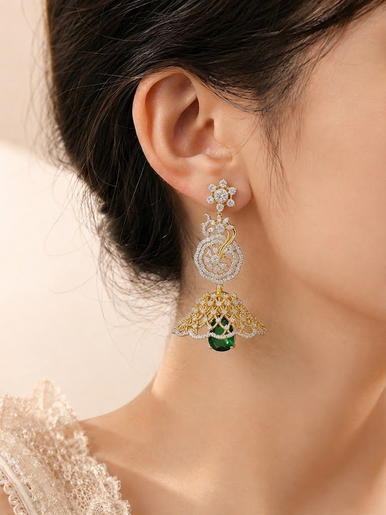 Royal Filigree Jhumka Earrings