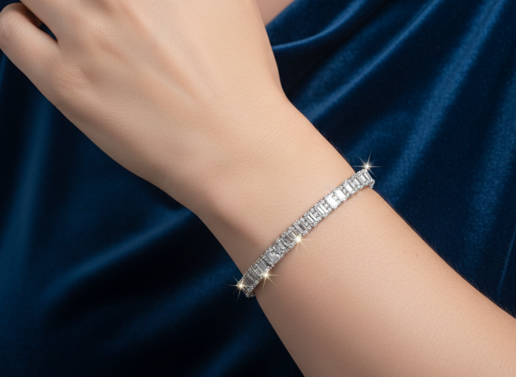 Crystal Royale Silver Tennis Bracelet